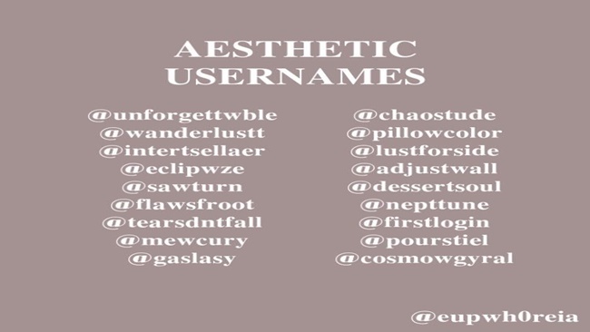 Username IG Aesthetic